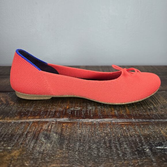 NEW Rothys The Ballet Flat Bow Womens 5 Flats Slip On Ballet Shoes Red - Picture 8 of 11